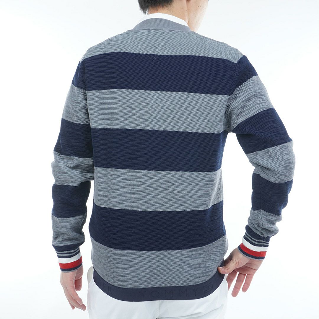 30％OFF】[トミーヒルフィガー]メンズ ボーダー クルーネックニット