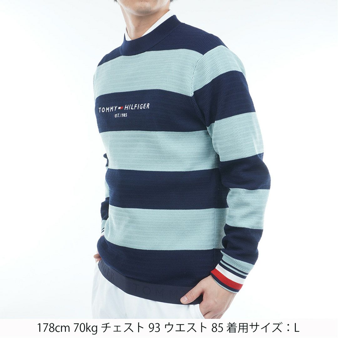 30％OFF】[トミーヒルフィガー]メンズ ボーダー クルーネックニット