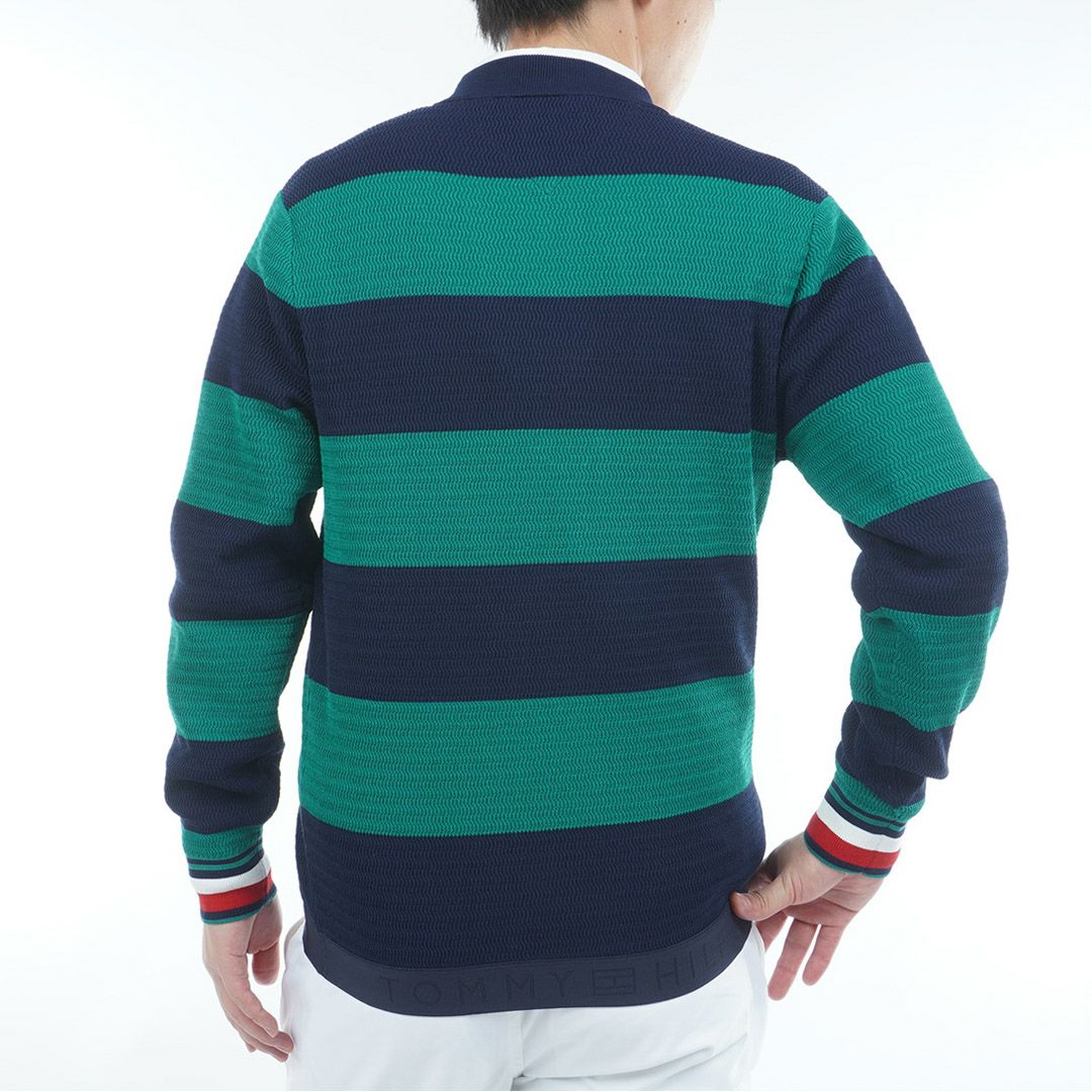 トミー ヒルフィガー ゴルフ Tommy Hilfiger Golf メンズ メンズ ボーダー クルーネックニット THMA565 詳細18