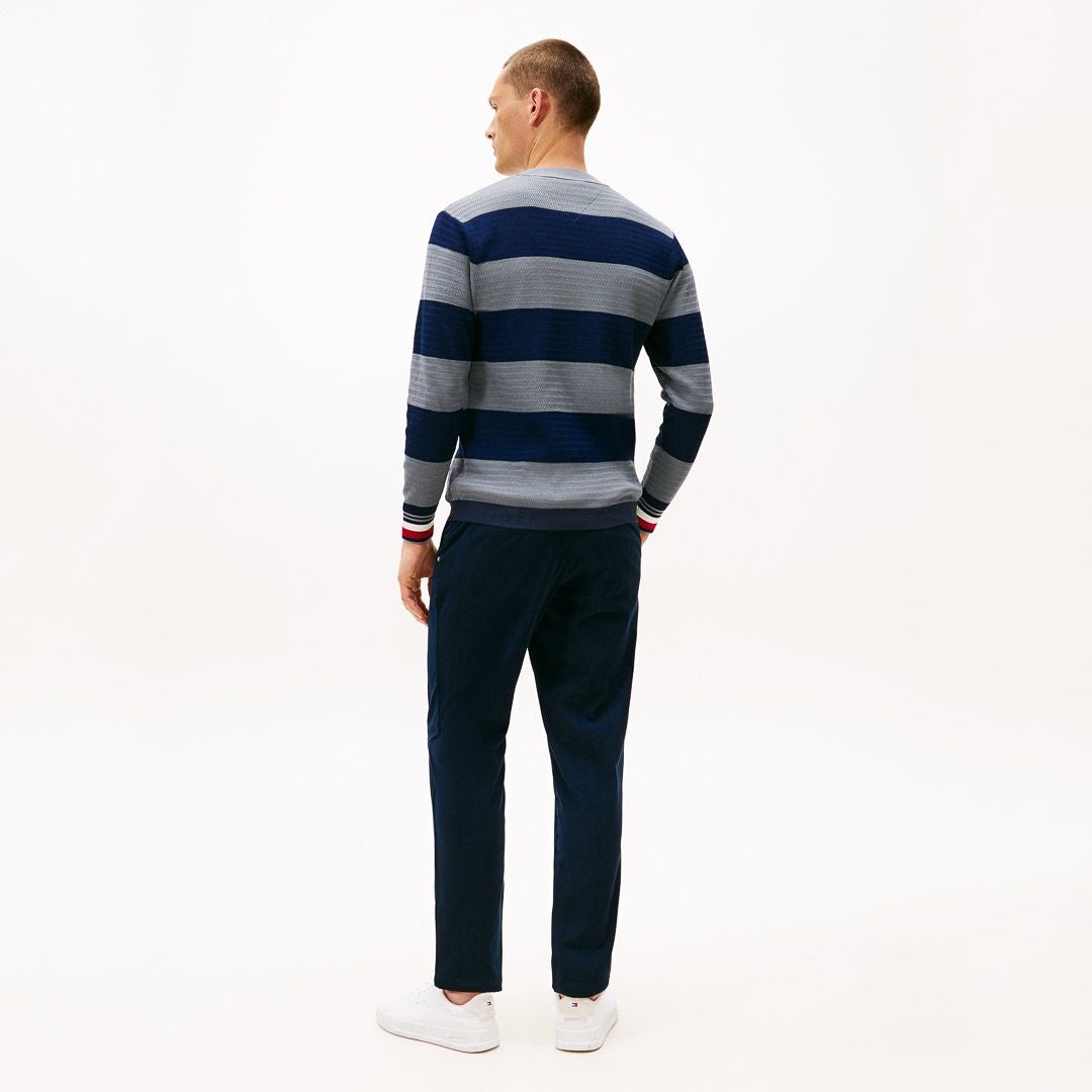 30％OFF】[トミーヒルフィガー]メンズ ボーダー クルーネックニット