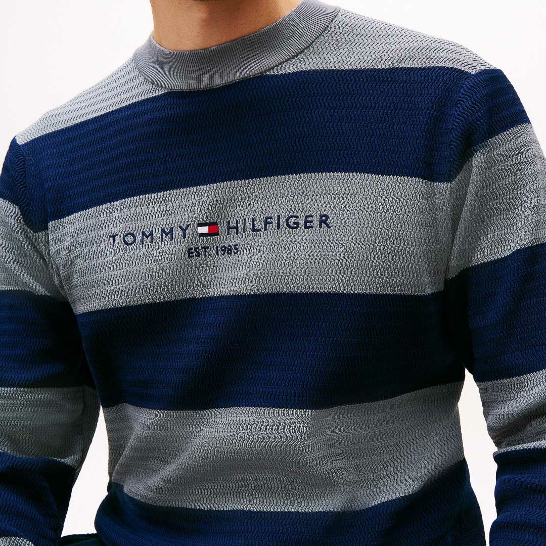 トミー ヒルフィガー ゴルフ Tommy Hilfiger Golf メンズ メンズ ボーダー クルーネックニット THMA565 詳細20