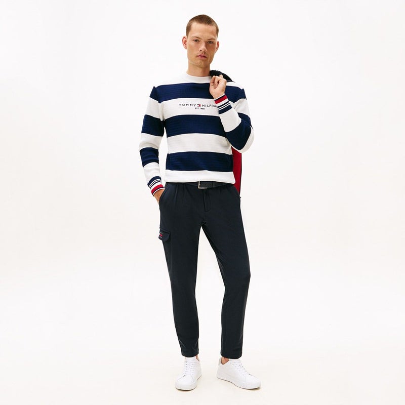トミー ヒルフィガー ゴルフ Tommy Hilfiger Golf メンズ メンズ ボーダー クルーネックニット THMA565 詳細25