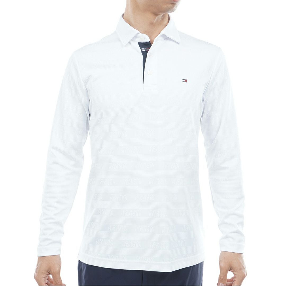 トミー ヒルフィガー ゴルフ Tommy Hilfiger Golf メンズ メンズ ロゴジャガ-ド 長袖台衿付きシャツ THMA568 詳細1