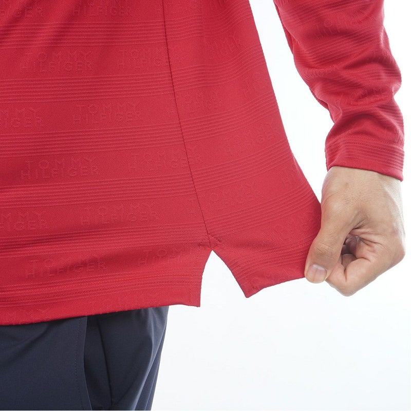 トミー ヒルフィガー ゴルフ Tommy Hilfiger Golf メンズ メンズ ロゴジャガ-ド 長袖台衿付きシャツ THMA568 詳細15