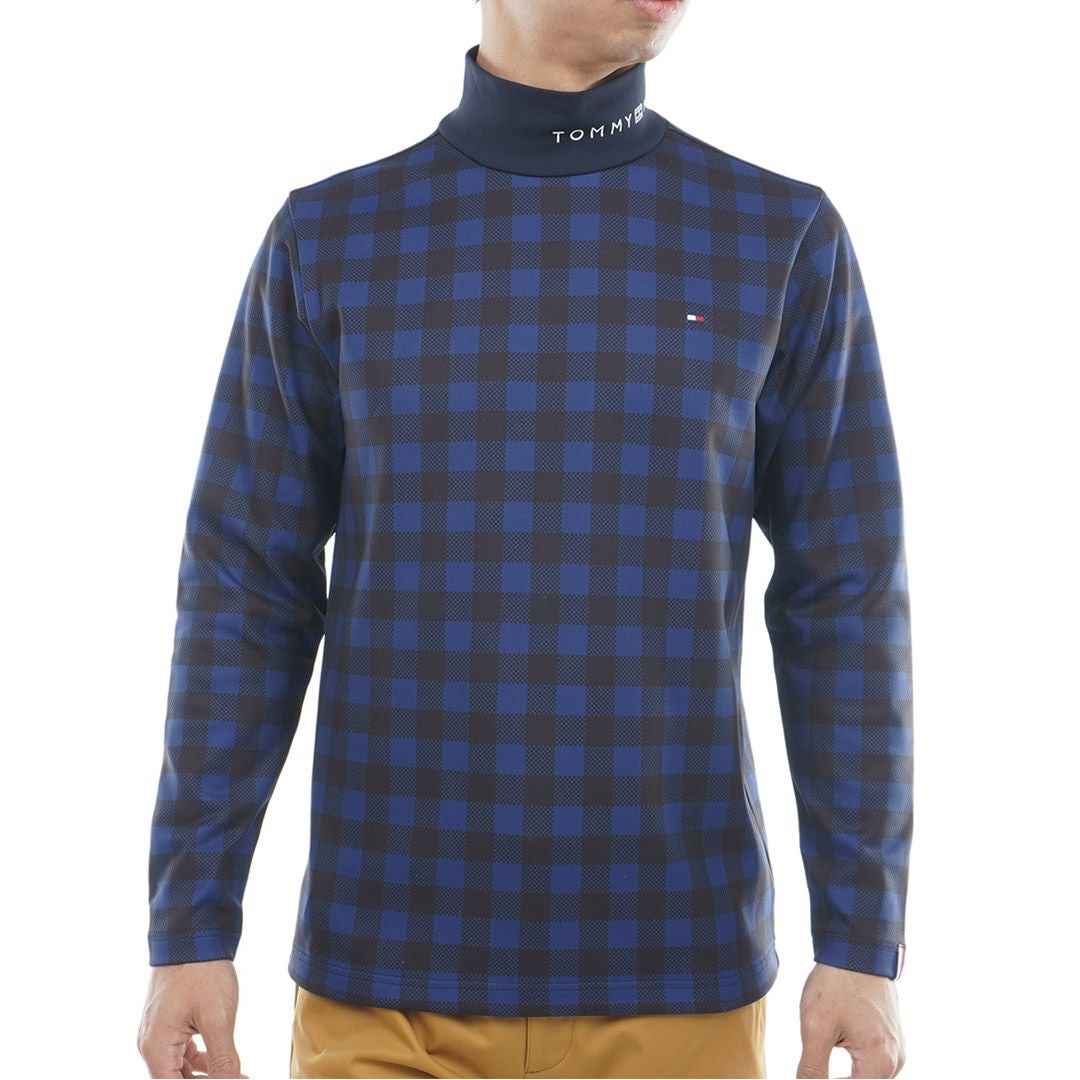 トミー ヒルフィガー ゴルフ Tommy Hilfiger Golf メンズ メンズ チェック柄 長袖ハイネックシャツ THMA569 詳細4