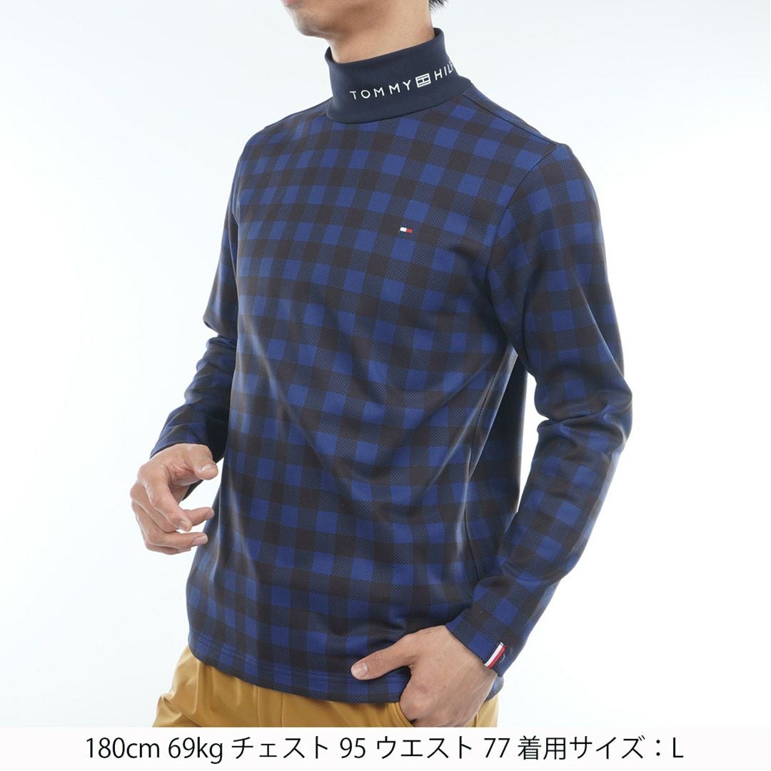 30％OFF】[トミーヒルフィガー]メンズ チェック柄 長袖ハイネック