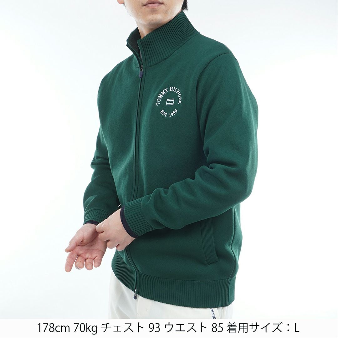 【未使用・タグ付】トミーヒルフィガーゴルフ　ニットジャケット　ブルゾン　総柄　L 40％OFF】[トミーヒルフィガー]メンズ モ-ル ニットジャケット