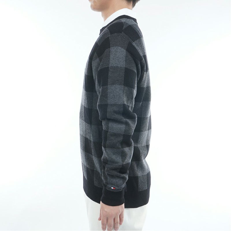 トミー ヒルフィガー ゴルフ Tommy Hilfiger Golf メンズ メンズ チェックジャガード クルーネックニット THMA571 詳細3