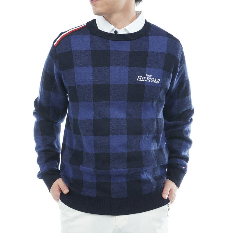 トミー ヒルフィガー ゴルフ Tommy Hilfiger Golf メンズ メンズ チェックジャガード クルーネックニット THMA571 詳細11