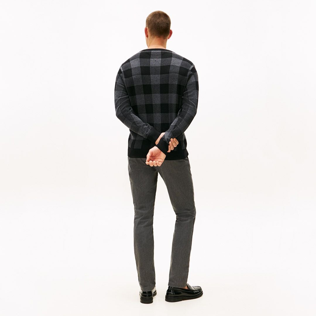 30％OFF】[トミーヒルフィガー]メンズ チェックジャガード クルー