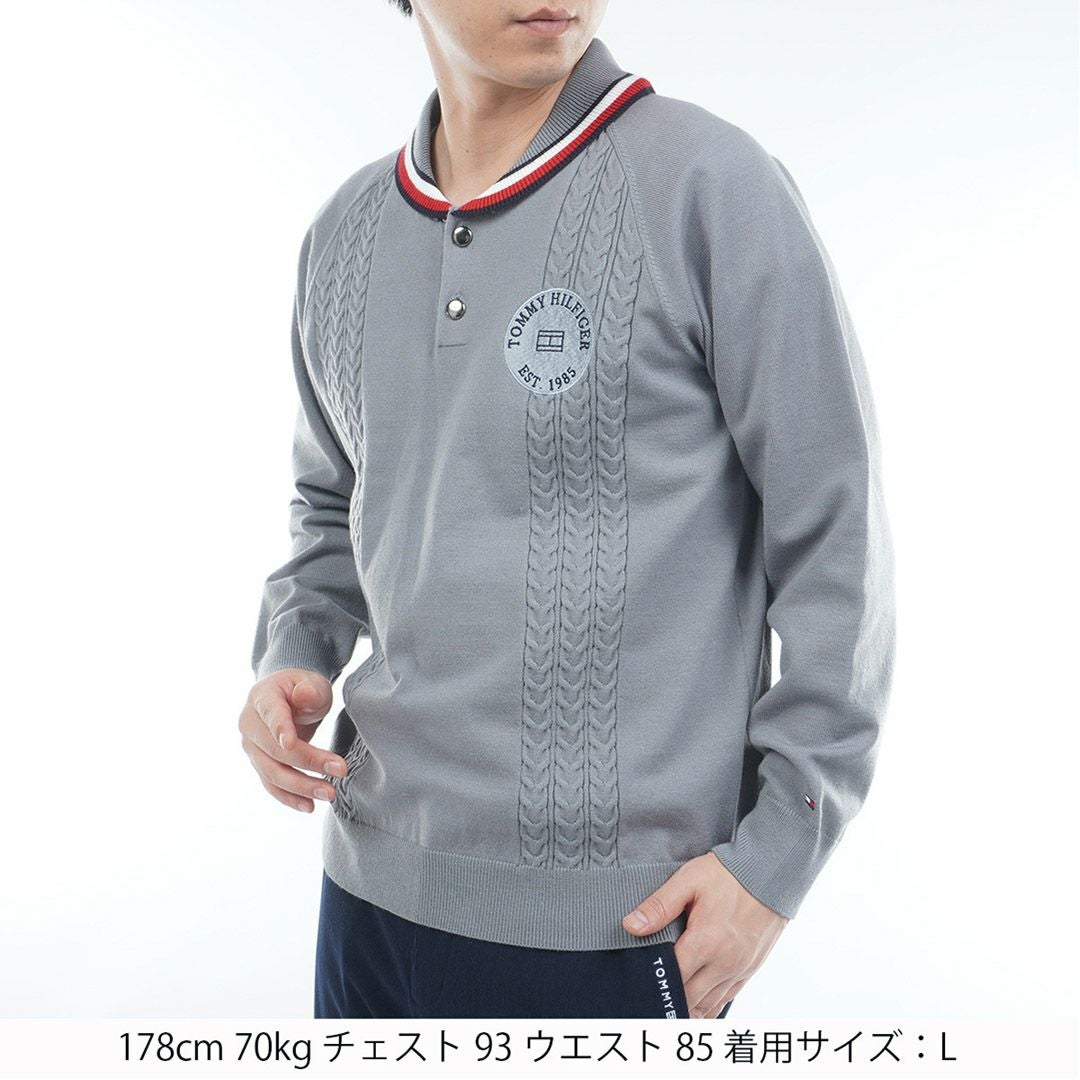 30％OFF】[トミーヒルフィガー]メンズ ケーブル柄 ショールカラー