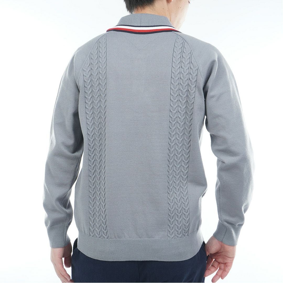 30％OFF】[トミーヒルフィガー]メンズ ケーブル柄 ショールカラー