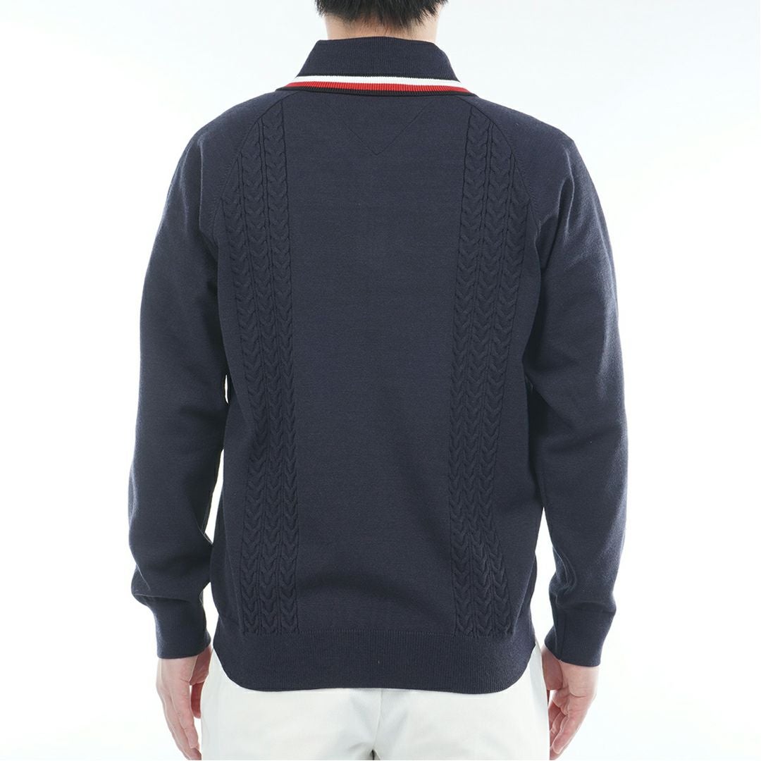 30％OFF】[トミーヒルフィガー]メンズ ケーブル柄 ショールカラー