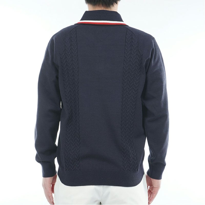 トミー ヒルフィガー ゴルフ Tommy Hilfiger Golf メンズ メンズ ケーブル柄 ショールカラーニット THMA572 詳細10