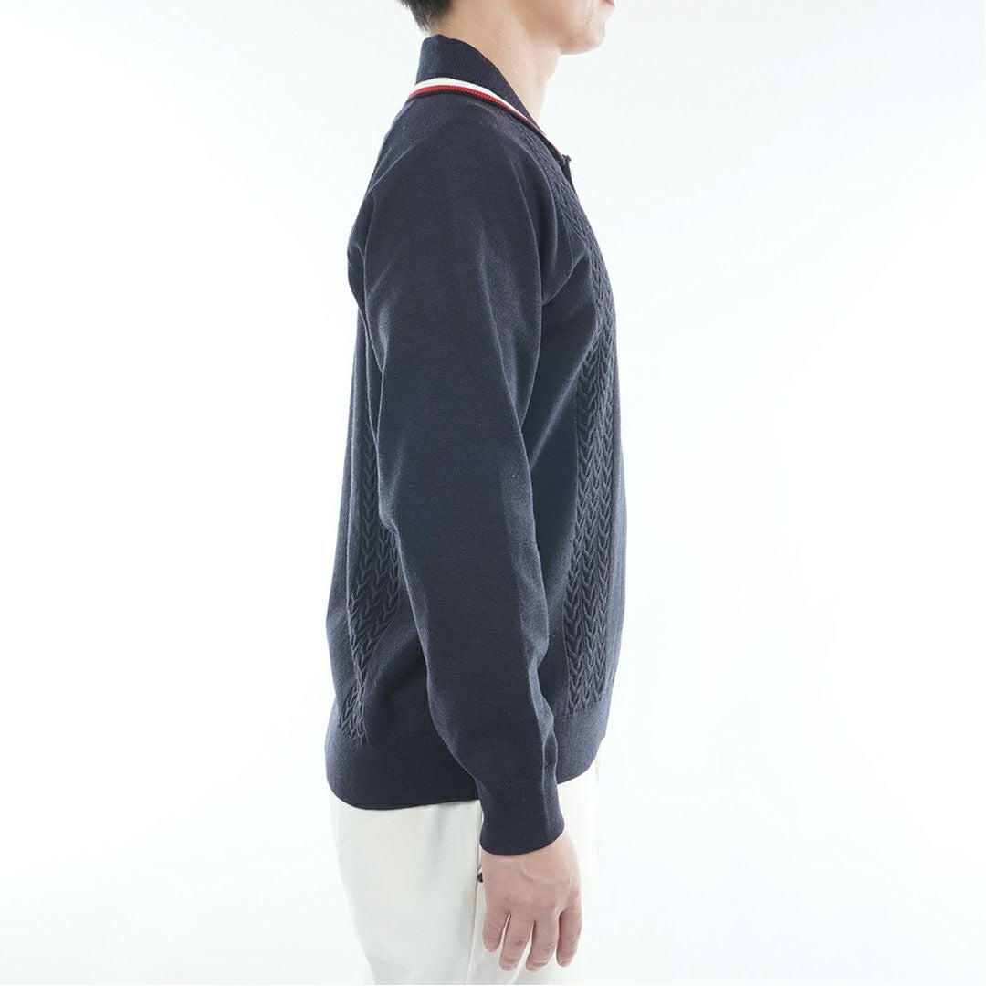 30％OFF】[トミーヒルフィガー]メンズ ケーブル柄 ショールカラー