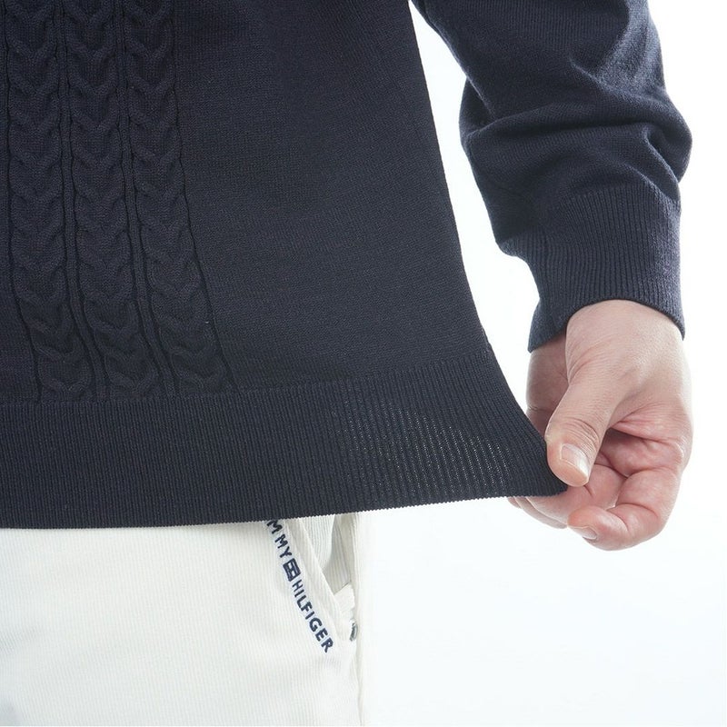 トミー ヒルフィガー ゴルフ Tommy Hilfiger Golf メンズ メンズ ケーブル柄 ショールカラーニット THMA572 詳細12