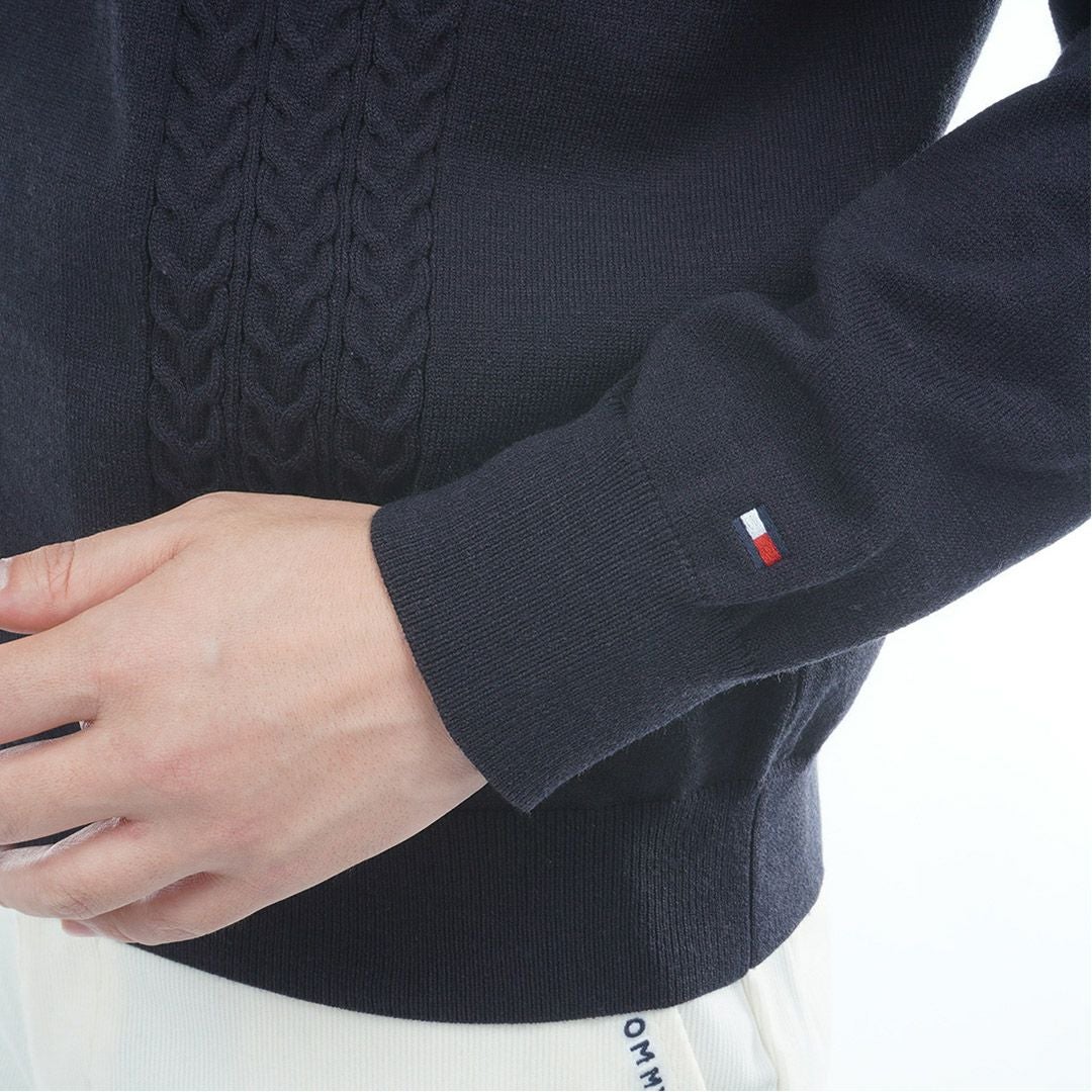 30％OFF】[トミーヒルフィガー]メンズ ケーブル柄 ショールカラー