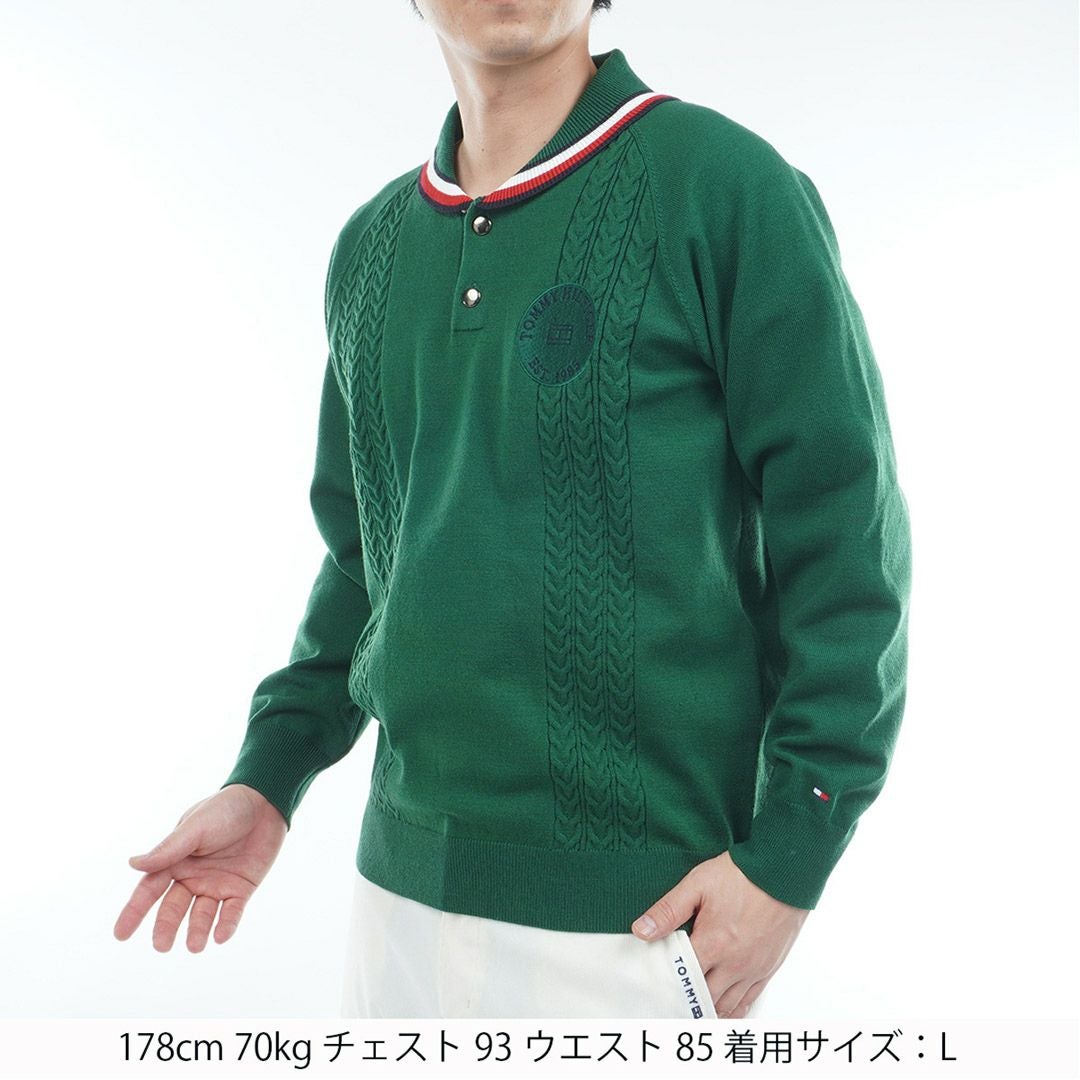 30％OFF】[トミーヒルフィガー]メンズ ケーブル柄 ショールカラー