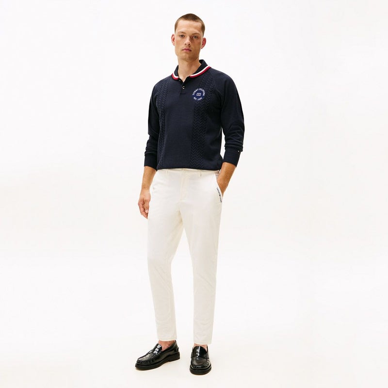 トミー ヒルフィガー ゴルフ Tommy Hilfiger Golf メンズ メンズ ケーブル柄 ショールカラーニット THMA572 詳細27