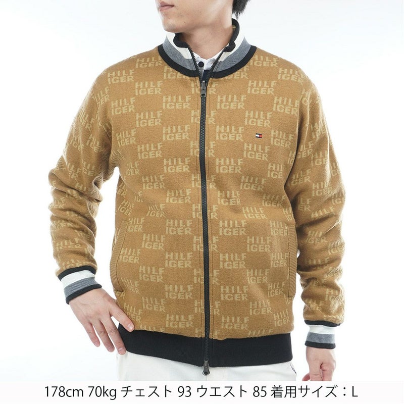 トミー ヒルフィガー ゴルフ Tommy Hilfiger Golf メンズ メンズ ロゴジャガードニット リバーシブルジャケット THMA574 詳細9