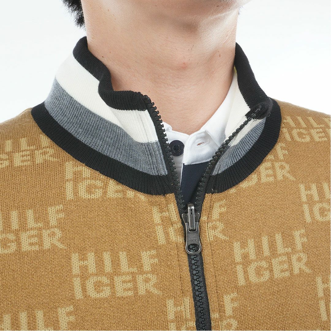 トミー ヒルフィガー ゴルフ Tommy Hilfiger Golf メンズ メンズ ロゴジャガードニット リバーシブルジャケット THMA574 詳細14
