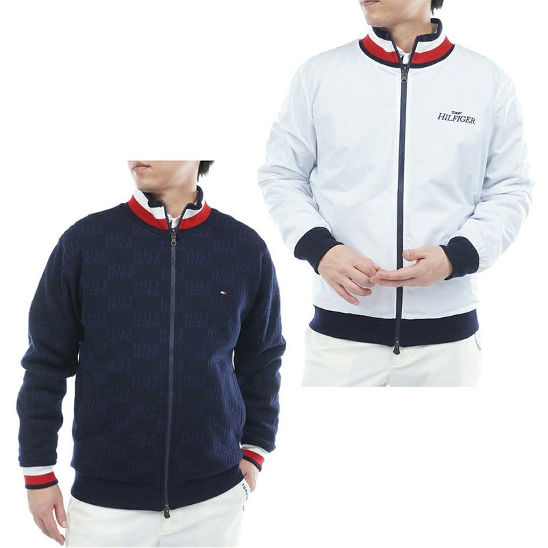 トミー ヒルフィガー ゴルフ Tommy Hilfiger Golf メンズ メンズ ロゴジャガードニット リバーシブルジャケット THMA574 詳細23