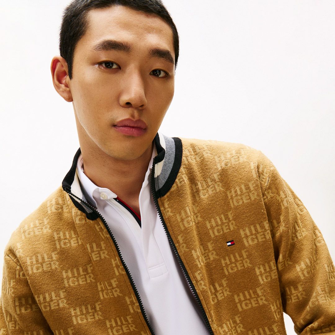 トミー ヒルフィガー ゴルフ Tommy Hilfiger Golf メンズ メンズ ロゴジャガードニット リバーシブルジャケット THMA574 詳細37