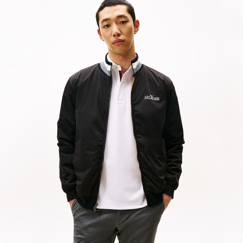 トミー ヒルフィガー ゴルフ Tommy Hilfiger Golf メンズ メンズ ロゴジャガードニット リバーシブルジャケット THMA574 詳細40