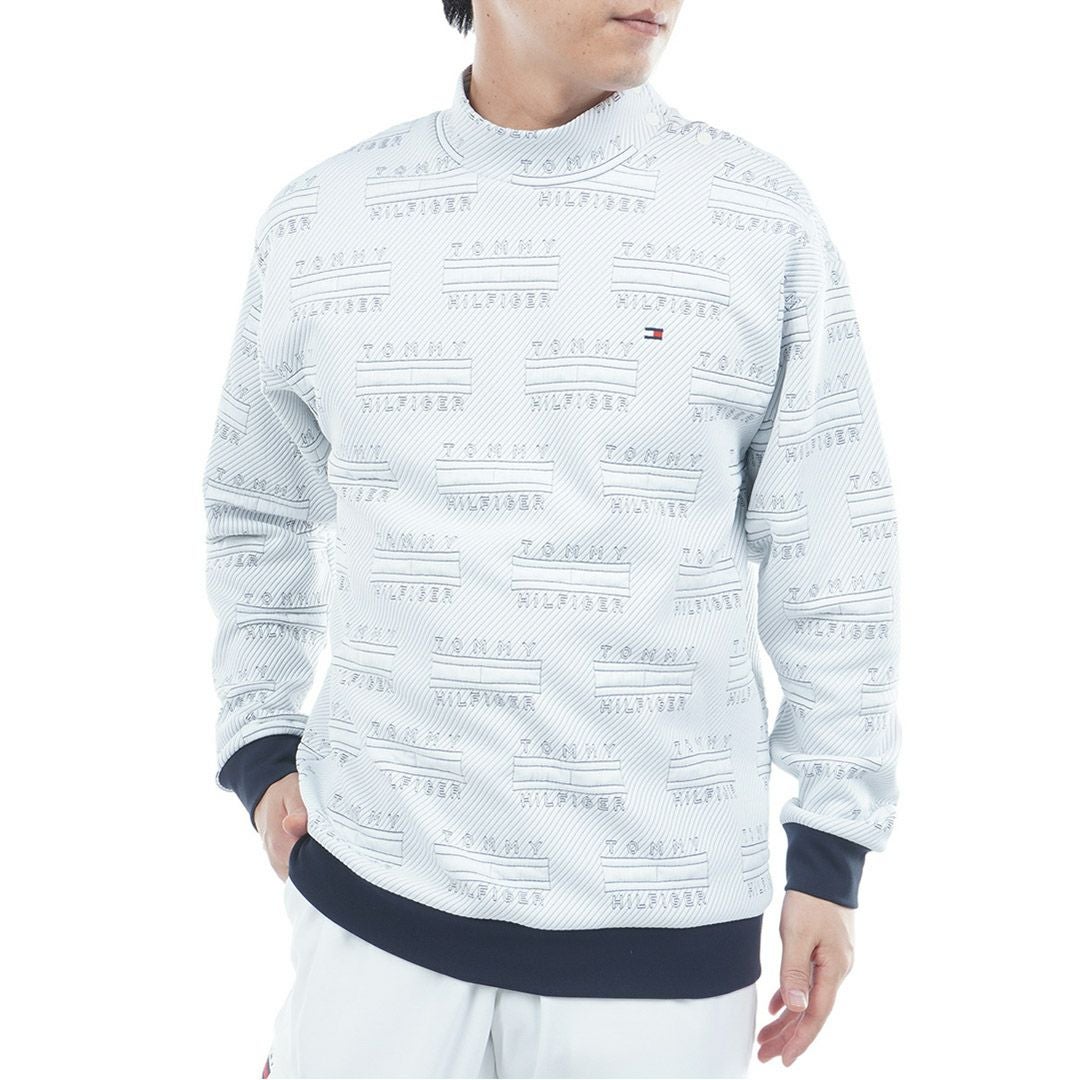 トミー ヒルフィガー ゴルフ Tommy Hilfiger Golf メンズ メンズ ジャガードキルト モックネックスウェット THMA575 詳細1