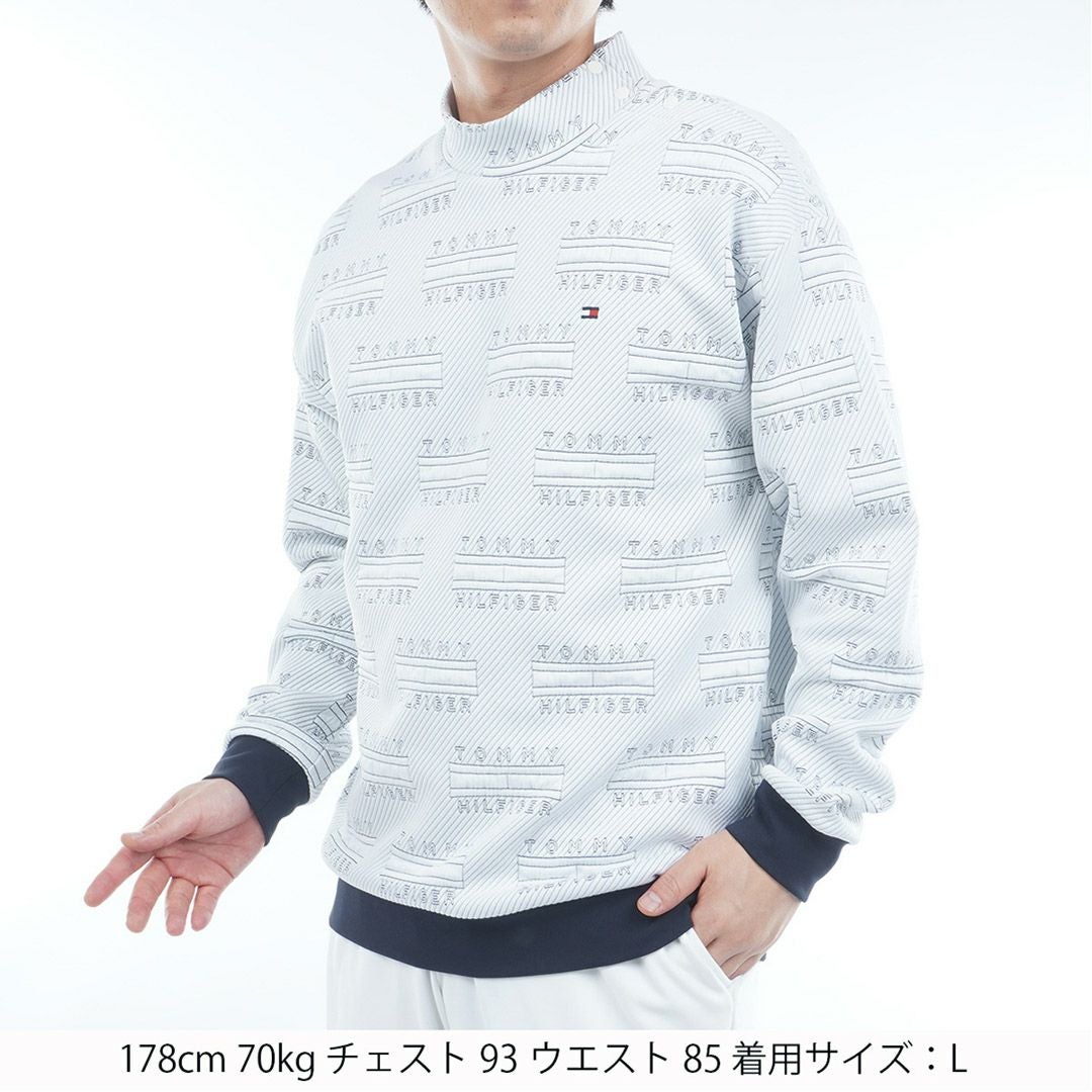 トミー ヒルフィガー ゴルフ Tommy Hilfiger Golf メンズ メンズ ジャガードキルト モックネックスウェット THMA575 詳細2