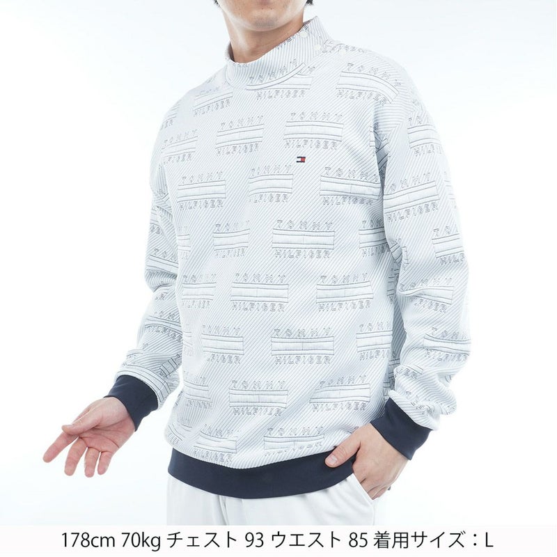 トミー ヒルフィガー ゴルフ Tommy Hilfiger Golf メンズ メンズ ジャガードキルト モックネックスウェット THMA575 詳細2