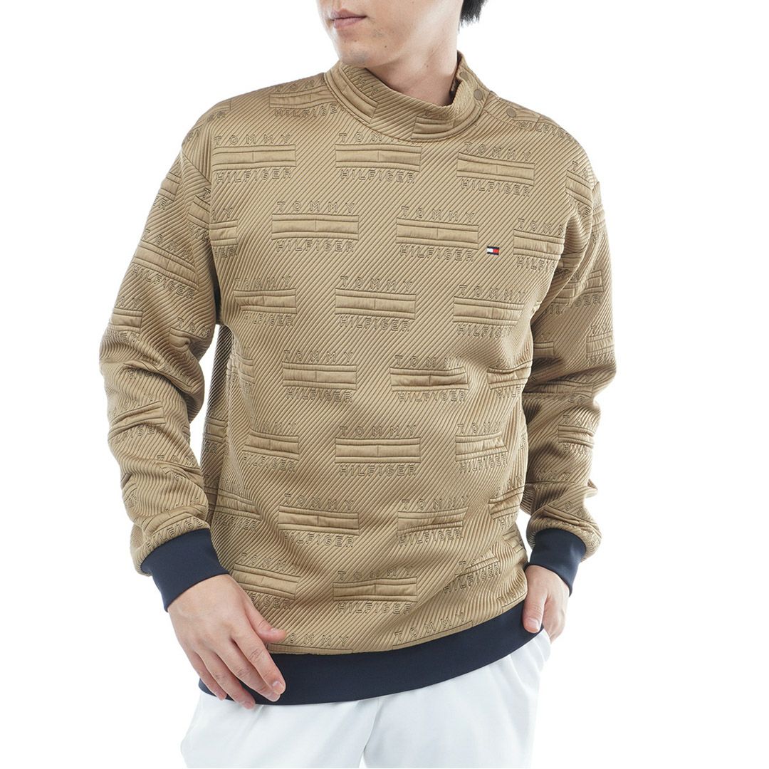 トミー ヒルフィガー ゴルフ Tommy Hilfiger Golf メンズ メンズ ジャガードキルト モックネックスウェット THMA575 詳細4