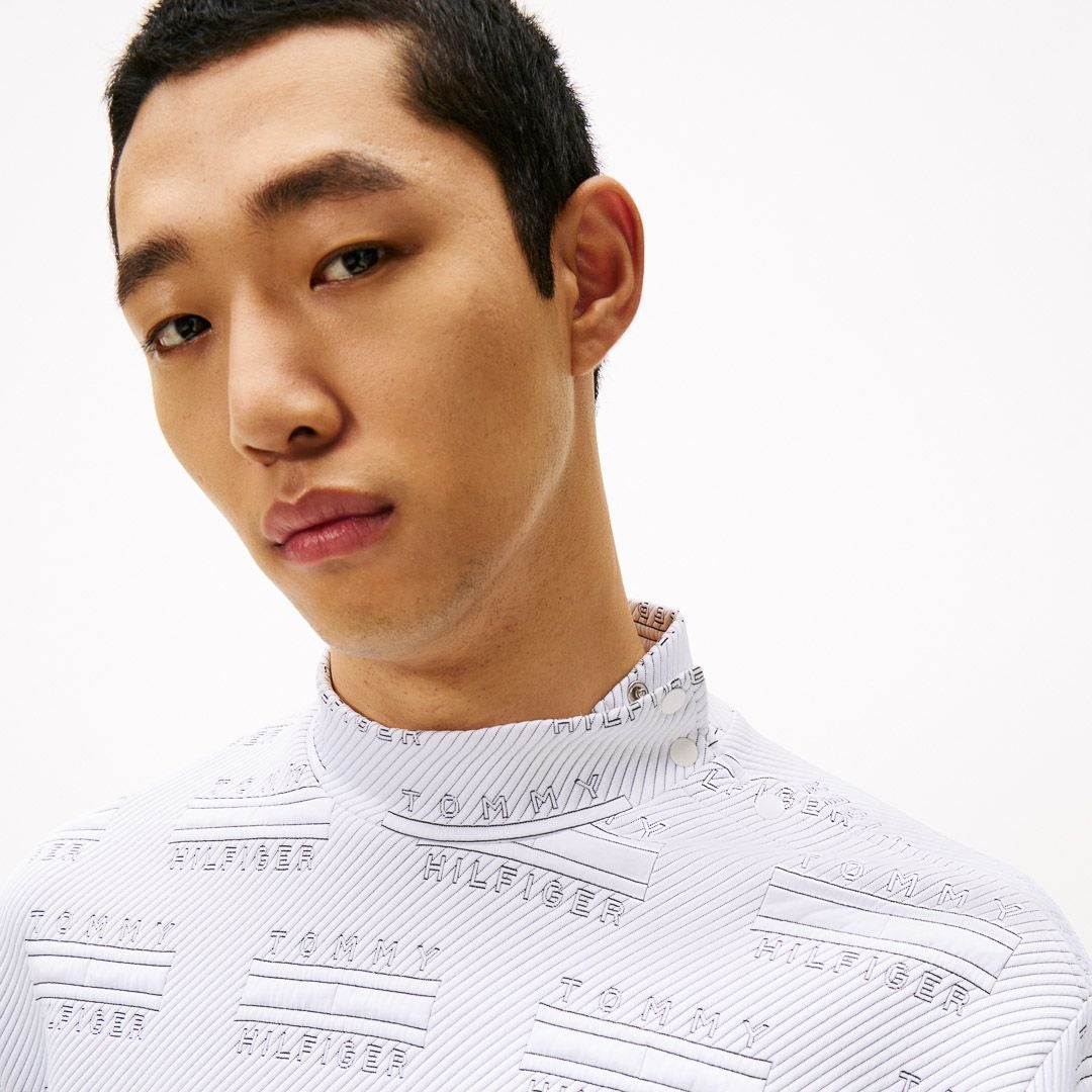 30％OFF】[トミーヒルフィガー]メンズ ジャガードキルト モックネック