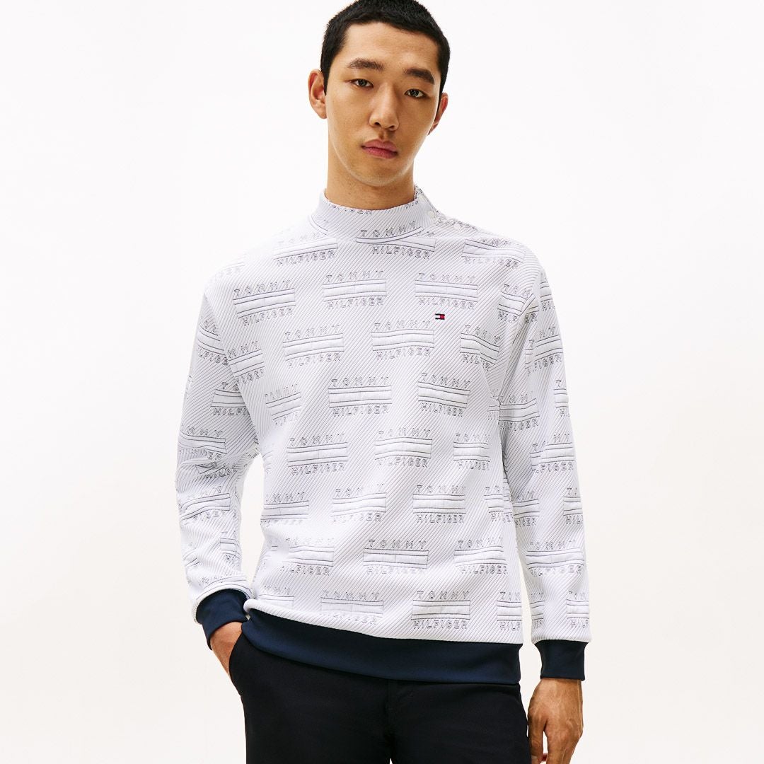 トミー ヒルフィガー ゴルフ Tommy Hilfiger Golf メンズ メンズ ジャガードキルト モックネックスウェット THMA575 詳細18