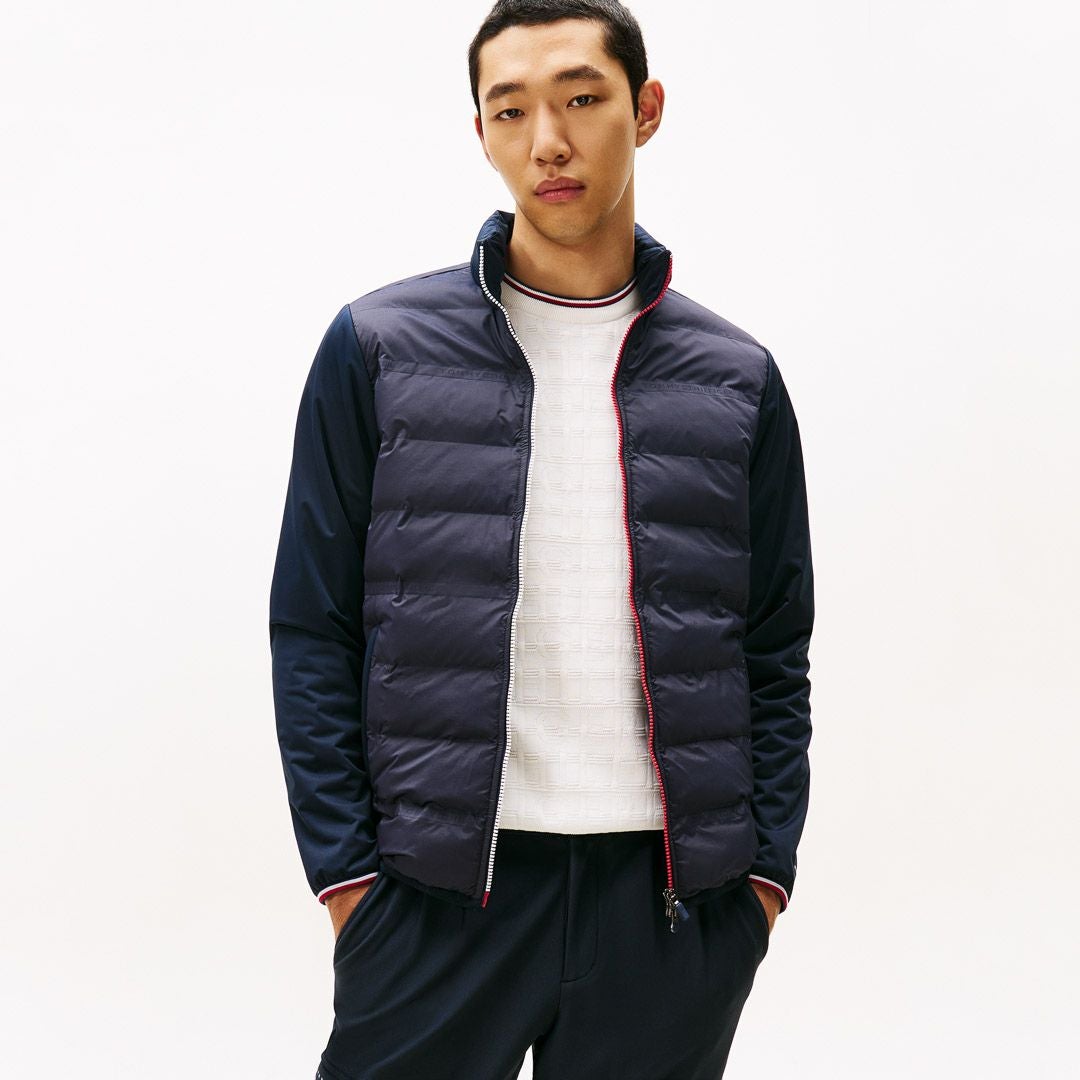 30％OFF】[トミーヒルフィガー]メンズ ロゴ入り接結キルト 中綿