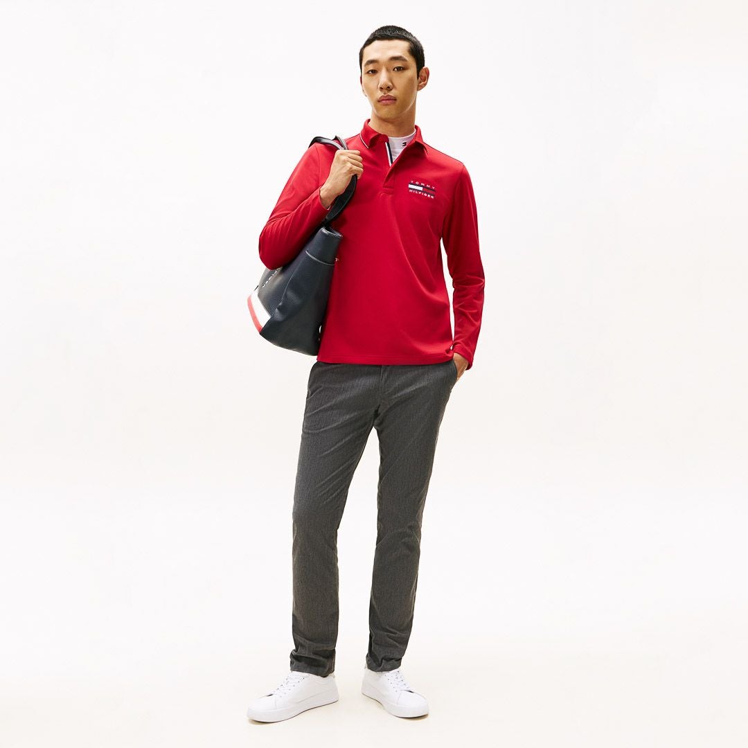 トミー ヒルフィガー ゴルフ Tommy Hilfiger Golf メンズ メンズ 台衿付き 長袖ジップアップポロシャツ THMA580 詳細29