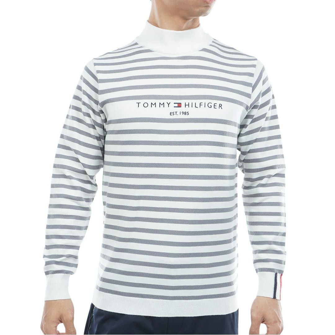 30％OFF】[トミーヒルフィガー]メンズ ボーダー ハイネックニット