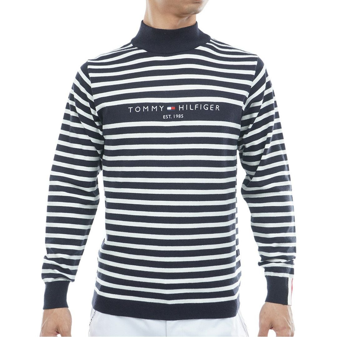 30％OFF】[トミーヒルフィガー]メンズ ボーダー ハイネックニット