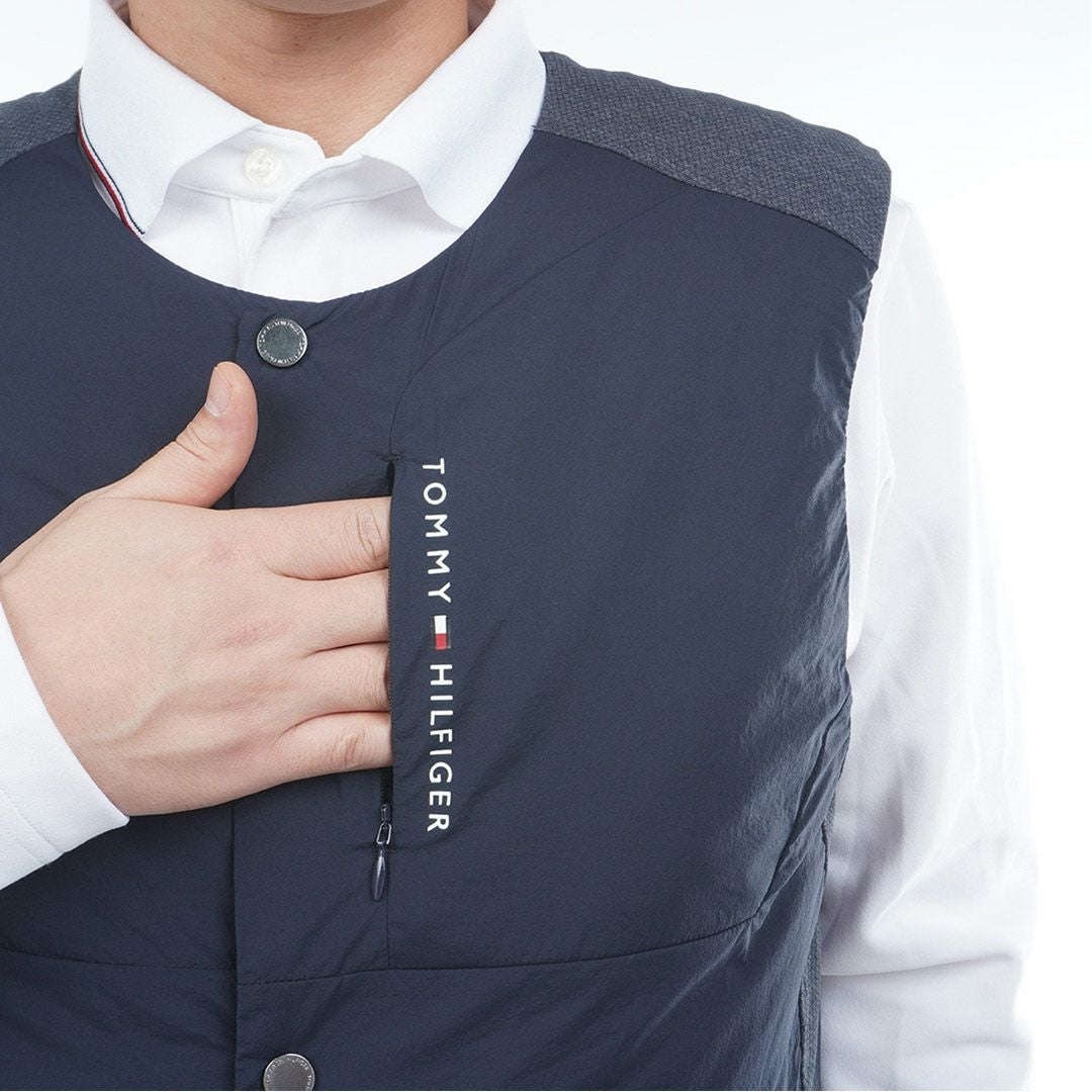 トミー ヒルフィガー ゴルフ Tommy Hilfiger Golf メンズ メンズ ノーカラー中綿ベスト THMA585 詳細13