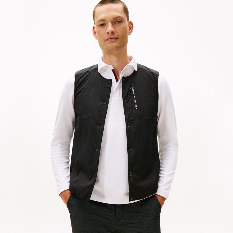 トミー ヒルフィガー ゴルフ Tommy Hilfiger Golf メンズ メンズ ノーカラー中綿ベスト THMA585 詳細20