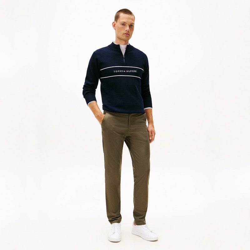 トミー ヒルフィガー ゴルフ Tommy Hilfiger Golf メンズ メンズ フロントロゴ　ハーフZIPモックネックニット THMA587 詳細29