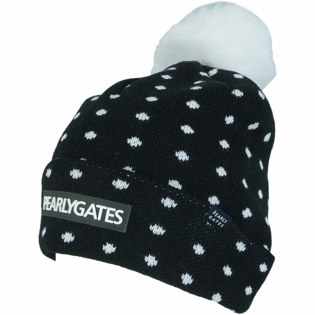 パーリーゲイツ PEARLY GATES レディース レディース フェイクファー梵天付きミニドットニットワッチ (LADIES) PAMG5A7F 詳細1