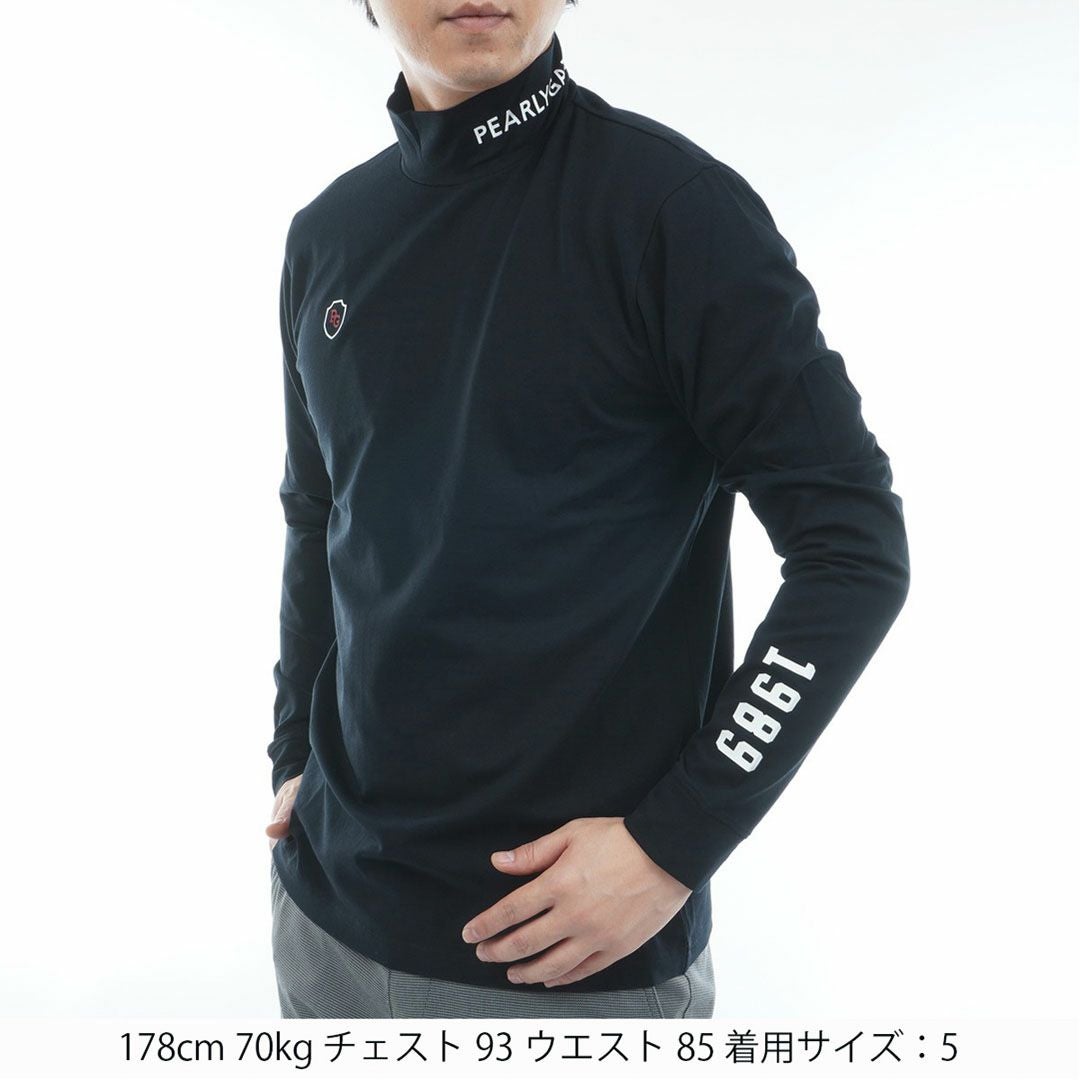 パーリーゲイツ PEARLY GATES メンズ 綿ベア天竺長袖ハイネックカットソー(MENS） PAMA54V 詳細3