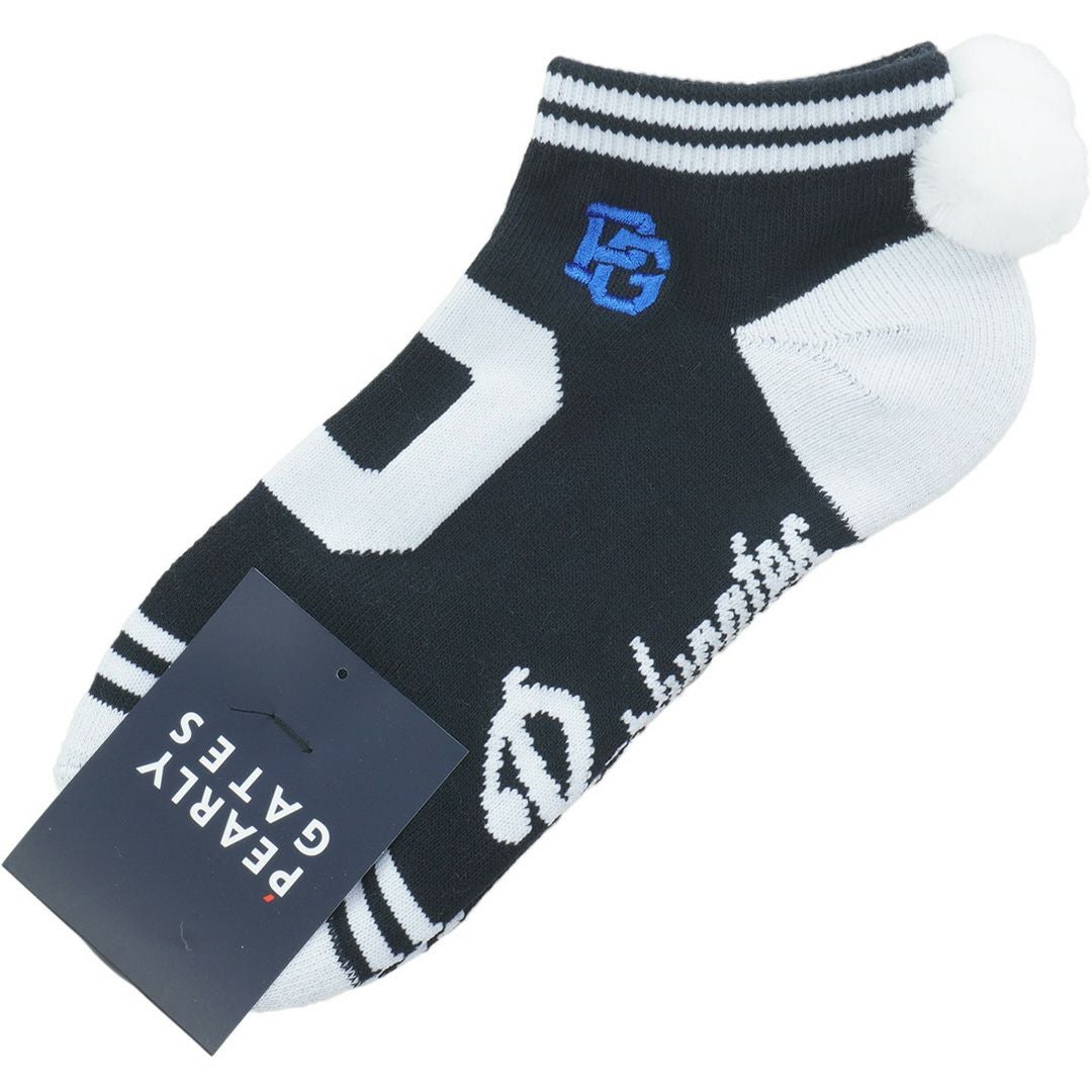 パーリーゲイツ PEARLY GATES レディース Pロゴ梵天付きアンクルソックス (LADIES) PAMG59UF 詳細2