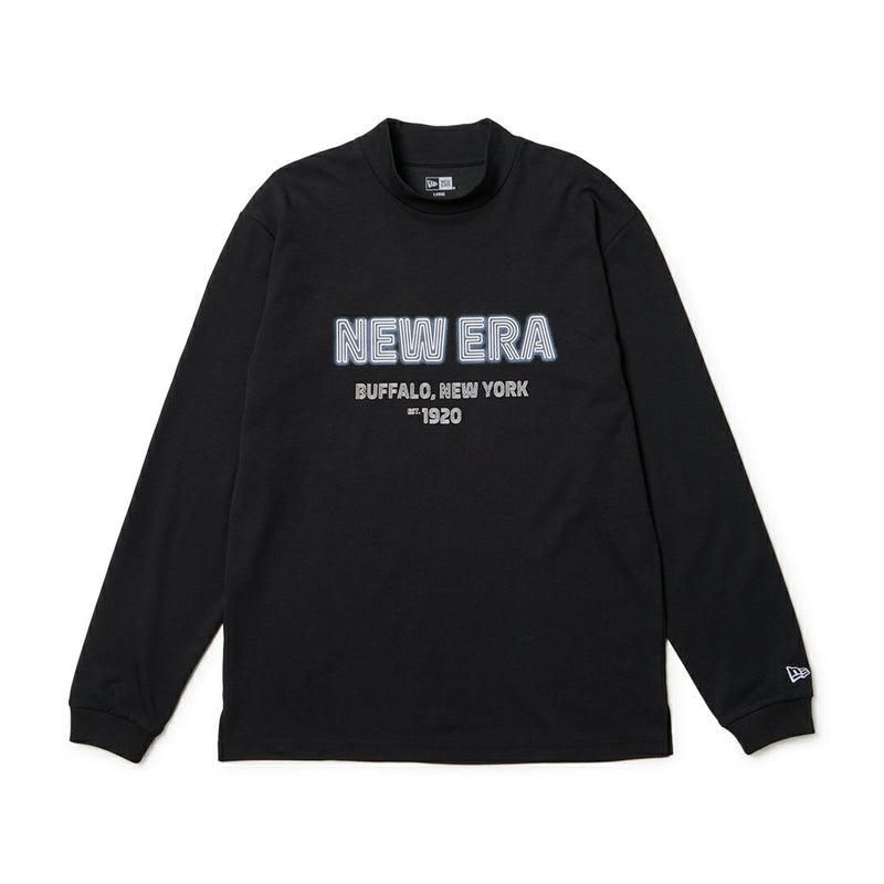 ニューエラ NEW ERA メンズ メンズ [ゴルフ]  長袖 ミッドネック パフォーマンス Tシャツ Neon Logo ブラック ERMA5GA 詳細1