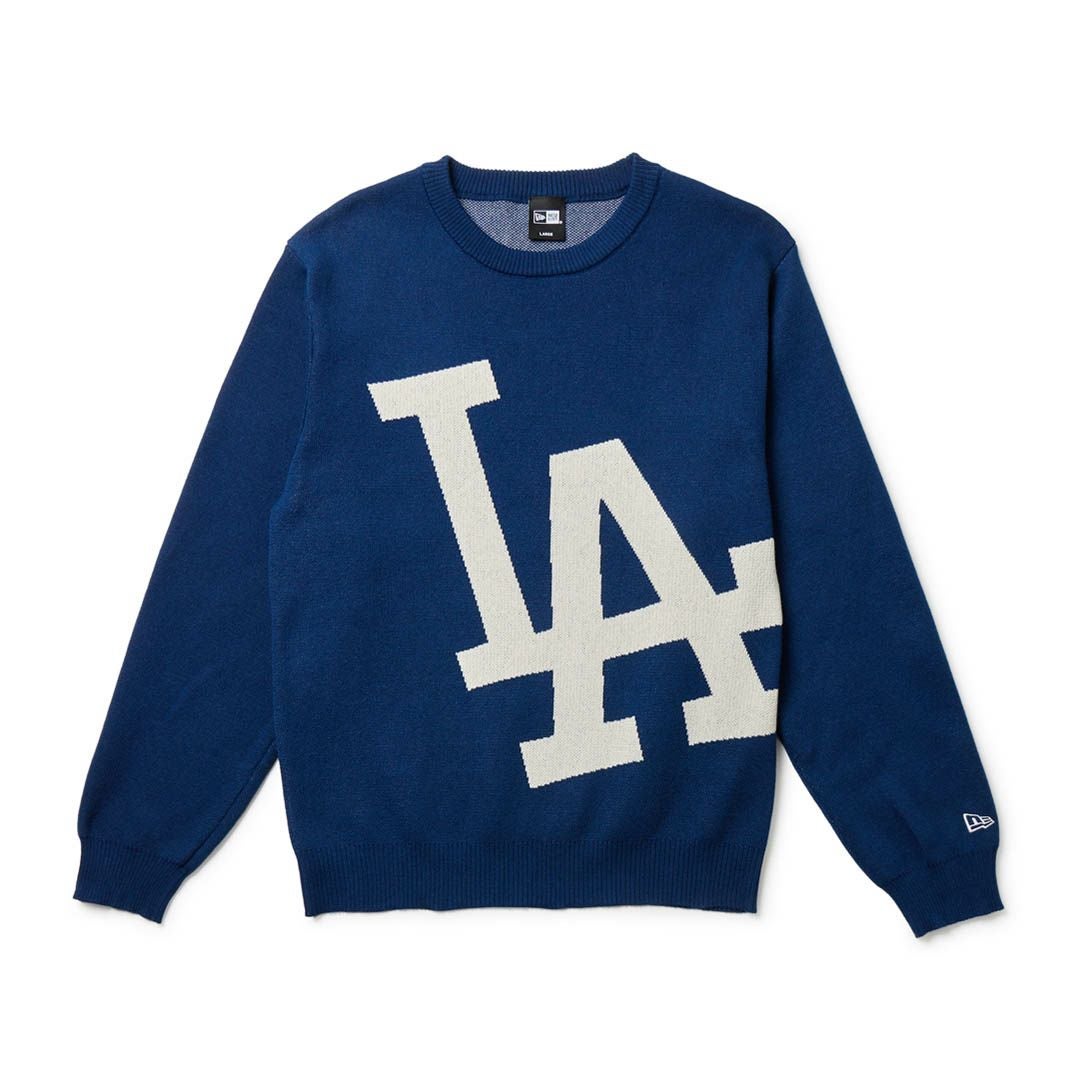 ニューエラ NEW ERA メンズ メンズ [ゴルフ]  ニットセーター ロサンゼルス・ドジャース ネイビー ERMA5GU 詳細1