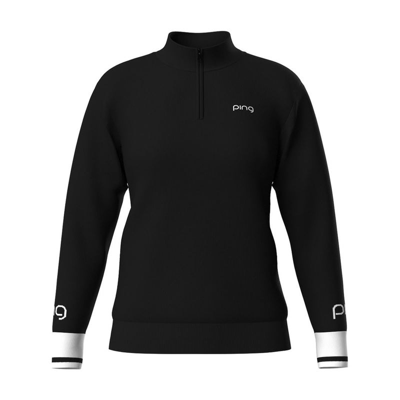 ピン アパレル PING APPAREL レディース 【PING APPAREL】ハーフジップ袖ロゴジャカードニット ＜LADIES LINE＞ (LADIES) PILA55J 詳細2