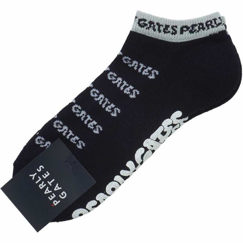 パーリーゲイツ PEARLY GATES メンズ ロゴボーダーアンクルソックス PAMG5BYF ディープブルー