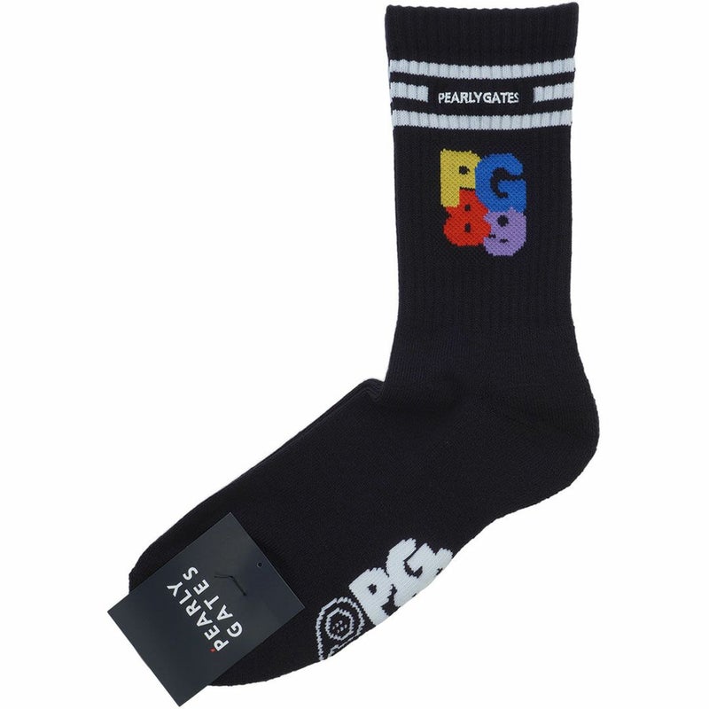 パーリーゲイツ PEARLY GATES メンズ ラインミドルソックス PAMG5C2F ネイビー