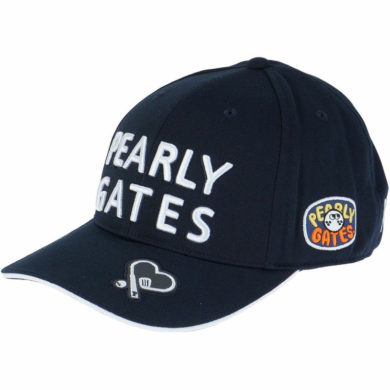 パーリーゲイツ PEARLY GATES メンズ レディース ユニセックス 2段ロゴリサイクルツイルBASICキャップ PAMG5CEF ネイビー